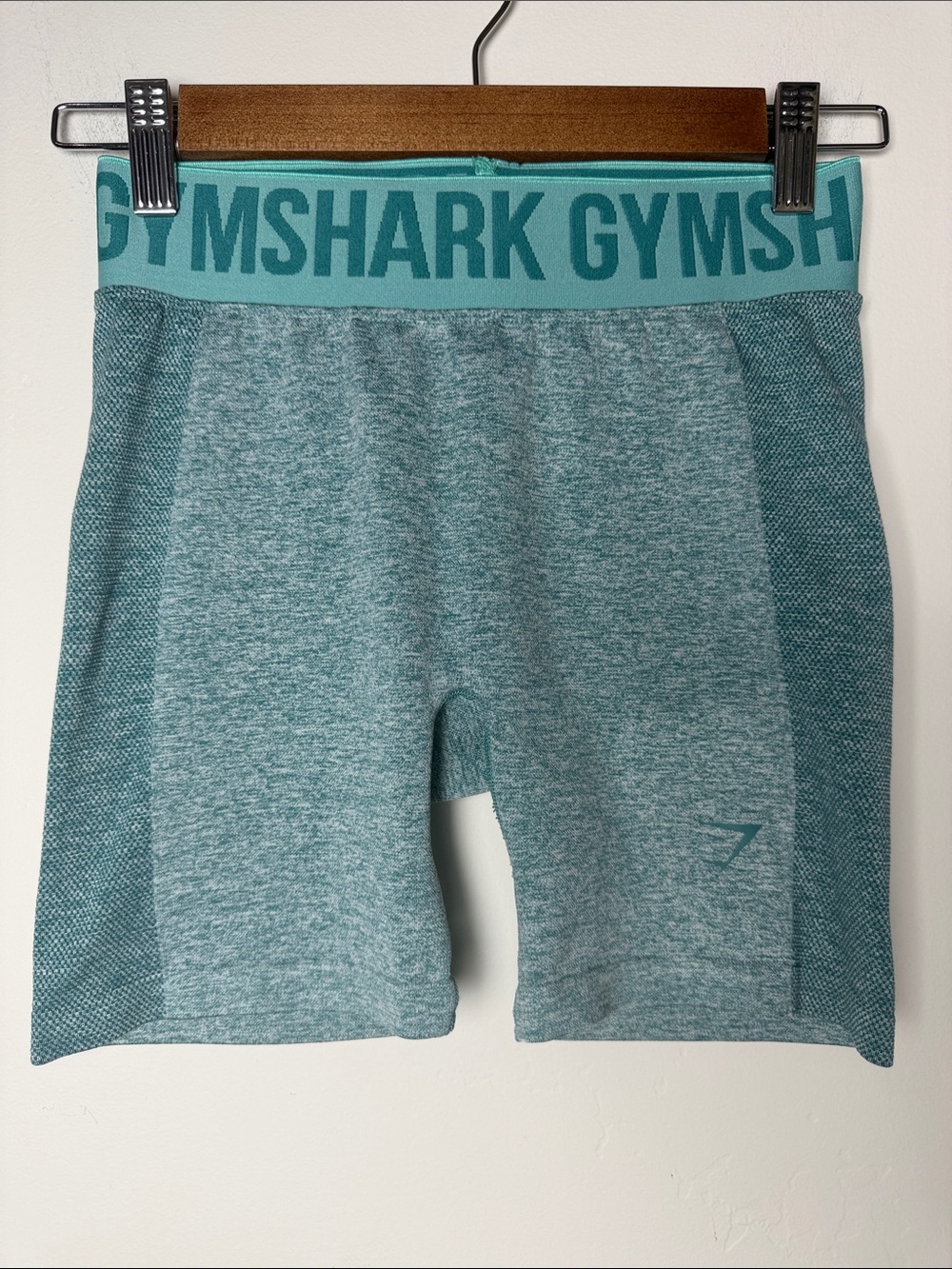 Gymshark womenβs shorts seamless Teal blue green Small S activewear workout gym